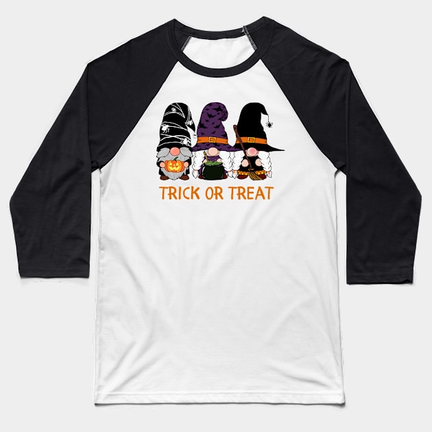 Gnome Witches Baseball T-Shirt by Nicole James